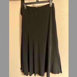 NOTATIONS Diagonal Tiered Black MaxiSkirt - Size M